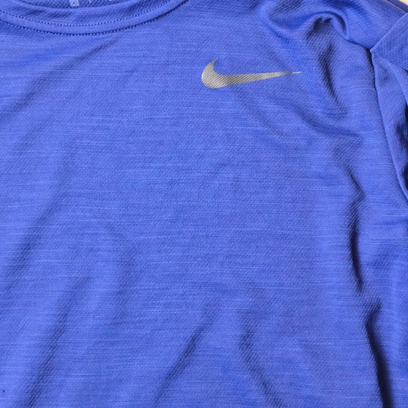 Nike Men's Dri-FIT Pullover Shirt Size L Blue Short Sleeve Polyester - Picture 8 of 13